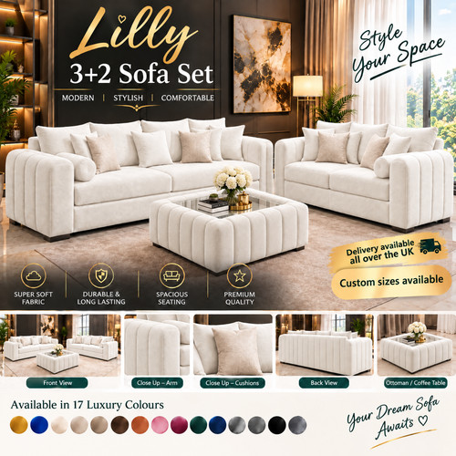 Luxury 3 seater linen - luxury, 1,