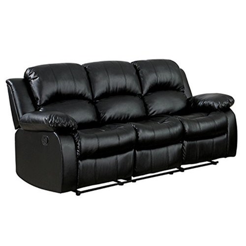 Black three seater sofa - black,