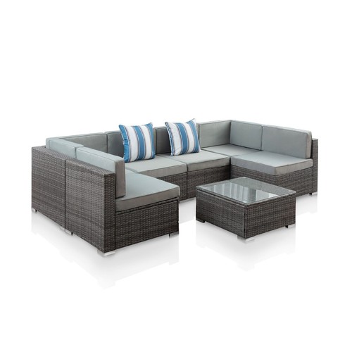 Grey rattan garden - grey,