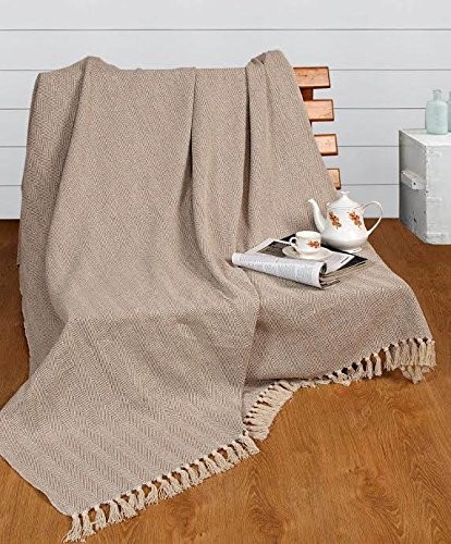 Cotton herringbone throws for - cotton,