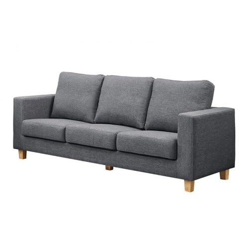 Grey linen fabric sofa - linen,