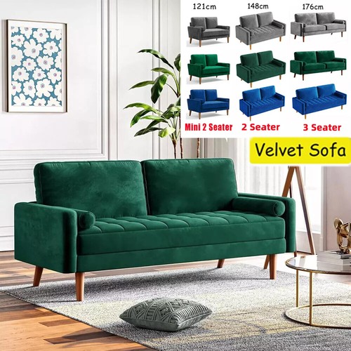 Seater modern velvet sofa - modern,