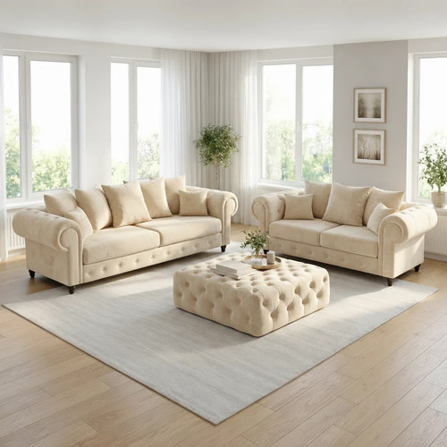 Chesterfield velvet sofa 3 - chesterfield,