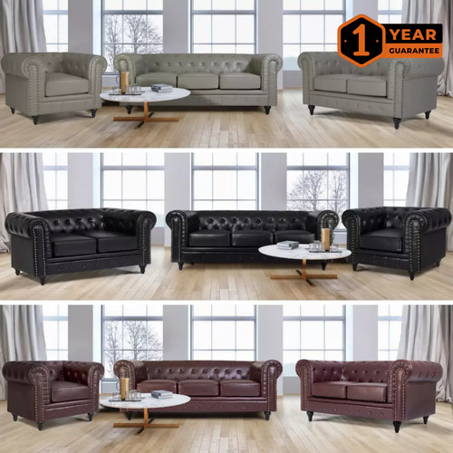 Chesterfield sofa suite - sofa,
