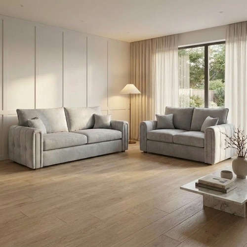 Velvet sofa seater set - sofa,