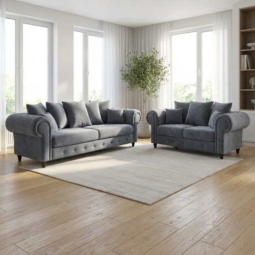 Luxury velvet sofa set - sofa,