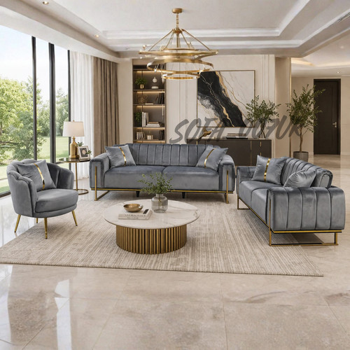 Luxury chesterfield sofa set - sofa,