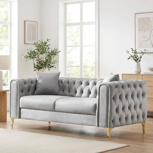 Chesterfield velvet sofa - velvet, 3+2