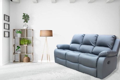 Grey three seater sofa - seater,