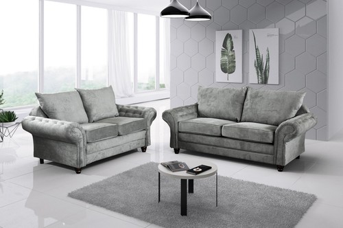 Chesterfield fabric sofa - sofa, 3+2