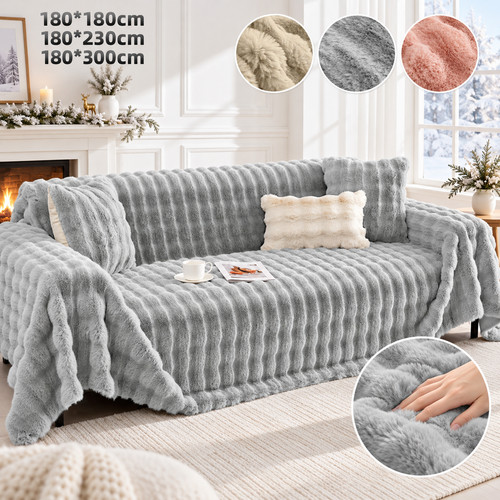 Fluffy fur sofa - fluffy,